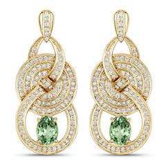 Orecchini in oro con Granato Menta (SUHANA)