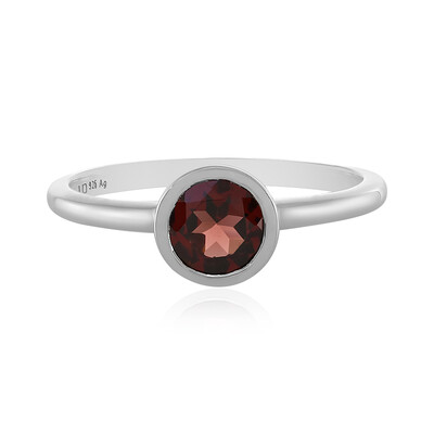Anello in argento con Granato Mozambico