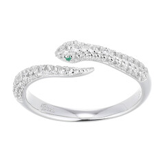 Anello in argento con Topazio Bianco