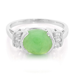 Anello in argento con Crisoprasio Imperiale