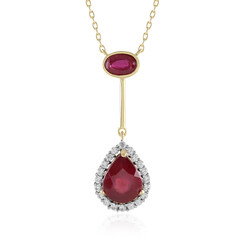 Collana in argento con Rubino del Madagascar