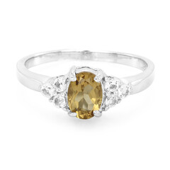 Anello in argento con Quarzo Champagne