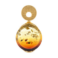 Ciondolo in argento con Ambra Sunrise Baltica