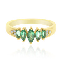 Anello in oro con Smeraldo Zambia AAA