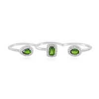 Anello in argento con Diopside Russo (de Melo)