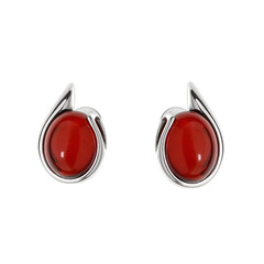 Orecchini in argento con Ambra Rossa Colombiana