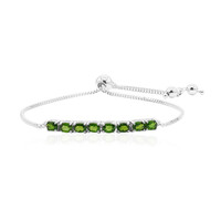 Bracciale in argento con Diopside Russo