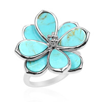 Anello in argento con Turchese Kingman (Anne Bever)
