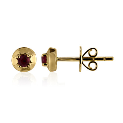 Orecchini in oro con Berillo Rosso
