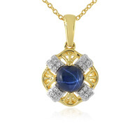 Collana in argento con Zaffiro Stellato Blu