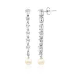 Orecchini in argento con Topazio Bianco