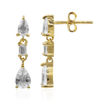 Orecchini in argento con Topazio Bianco