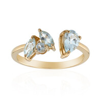 Anello in argento con Topazio Blu Cielo