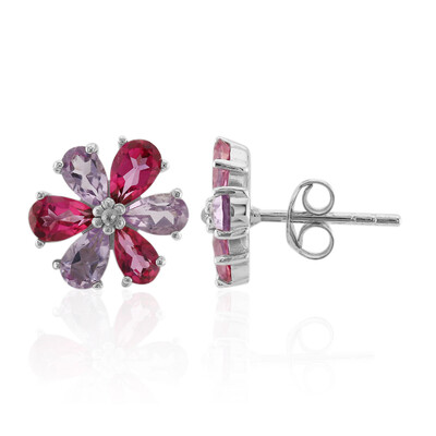 Orecchini in argento con Topazio Rosa