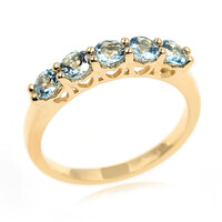 Anello in oro con Acquamarina Ofiki