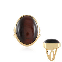 Anello in argento con Occhio di Tigre Rosso
