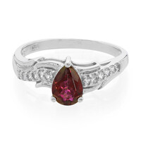 Anello in argento con Topazio Ciliegia