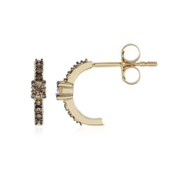 Orecchini in oro con Diamante Champagne SI2