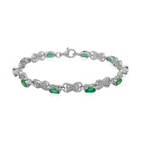 Bracciale in argento con Smeraldo Zambia