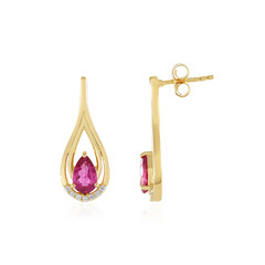 Orecchini in argento con Rubellite