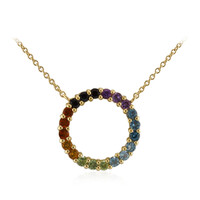 Collana in argento con Topazio Blu Svizzero