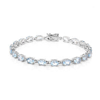Bracciale in argento con Topazio Blu Cielo