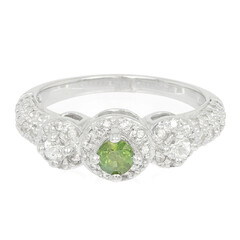 Anello in argento con Zaffiro Verde