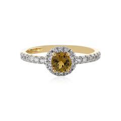 Anello in oro con Tanzanite Gialla