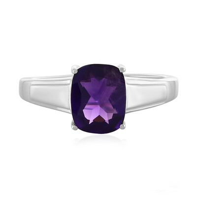 Anello in argento con Ametista Zambiana