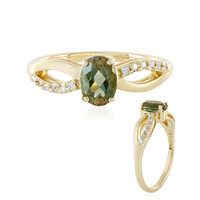 Anello in oro con Pietra del Sole dell'Oregon (AMAYANI)
