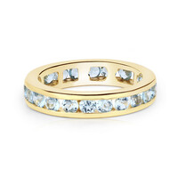 Anello in argento con Topazio Blu Svizzero