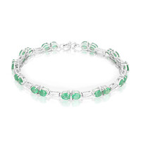 Bracciale in argento con Smeraldo Zambia