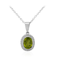 Collana in argento con Peridoto della Birmania
