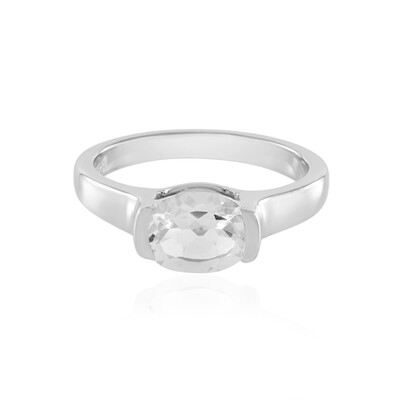 Anello in argento con Topazio Bianco