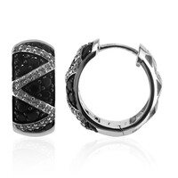 Orecchini in argento con Spinello Nero
