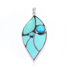 Ciondolo in argento con Turchese Kingman (Anne Bever)