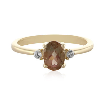 Anello in oro con Pietra del Sole dell'Oregon