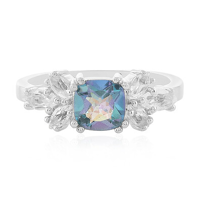 Anello in argento con Quarzo Oceano