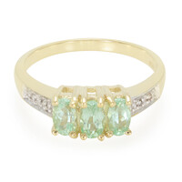Anello in oro con Tormalina Paraíba Brasiliana