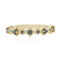 Anello in argento con Diamante Blu I3