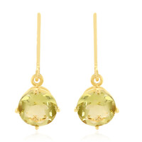 Orecchini in argento con Quarzo Ouro Verde