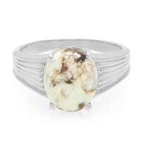 Anello da uomo in argento con Magnesite