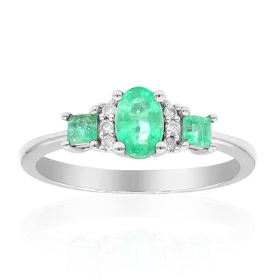 Anello in oro con Smeraldo Zambia AAA