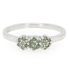 Anello placcato in platino con Diamante Fancy
