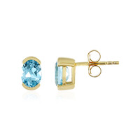 Orecchini in argento con Topazio Blu Svizzero