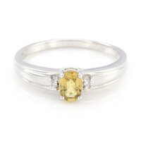 Anello placcato in platino con Tormalina Cuprian