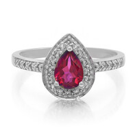 Anello in argento con Topazio Ciliegia
