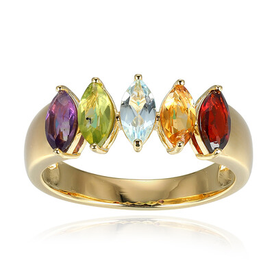 Anello in argento con Granato Mozambico