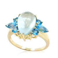Anello in oro con Acquamarina
