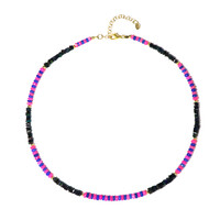 Collana in argento con Opale Rosa dell'Etiopia (Riya)
